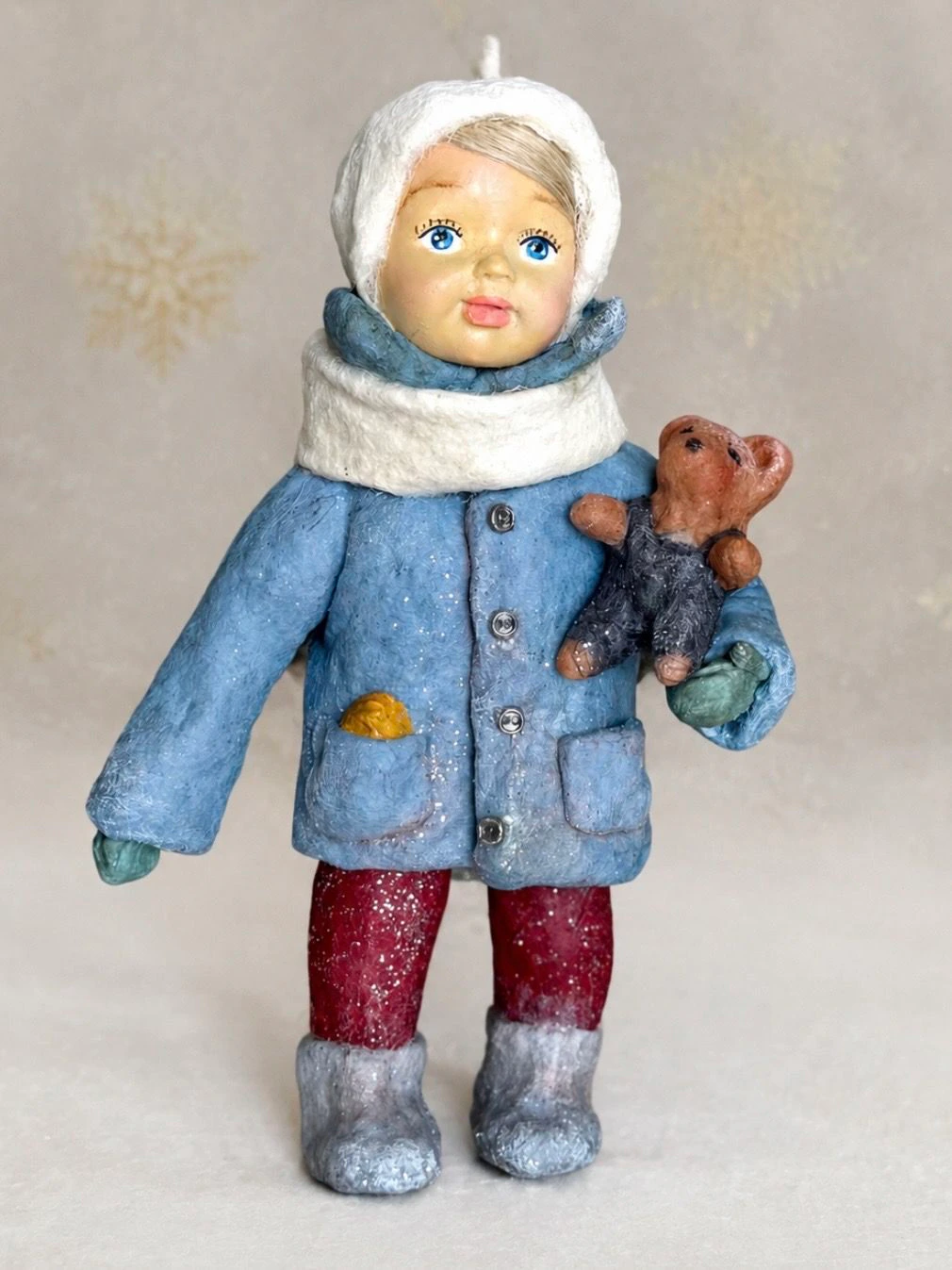 Ватная новогодняя игрушка.